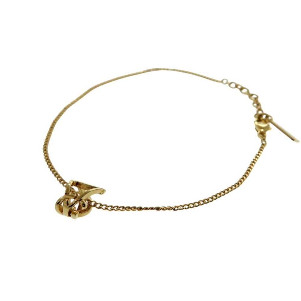 YVES SAINT LAURENT Gold Monogram Charm Bracelet